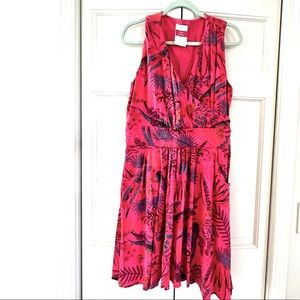 Fresh Produce Lily Tank Dress Bright Botanical Papaya Fruit Pink